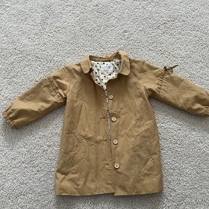 ZARA Beige Button-Up Coat